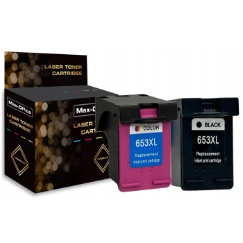 2x TUSZ ZAMIENNY DO HP 653XL BLACK + KOLOR Advantage 2376 2775 2776