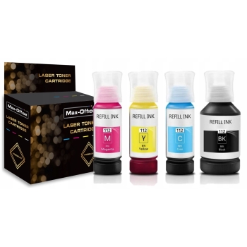 4x TUSZ ZAMIENNY DO EPSON 112 CMYK EcoTank ITS L6550 L15160 L15180 L6570